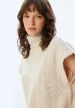 Базовая футболка TURTLENECK Koton, бежевый