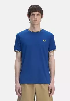 Базовая футболка TWIN TIPPED Fred Perry, синий