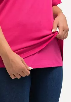 Базовая футболка Ulla Popken, красный металлик