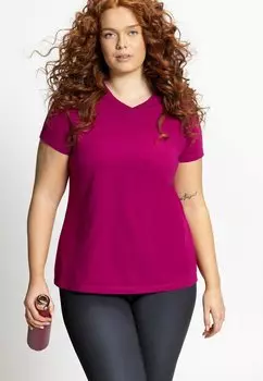 Базовая футболка Ulla Popken, пурпурный