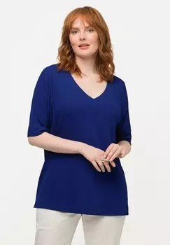 Базовая футболка Ulla Popken, темно-синий