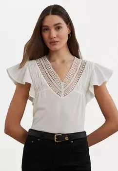Базовая футболка UPTOWN COTTON MODAL JERSEY SHORT SLEEVE PULLOVER Lauren Ralph Lauren, белый