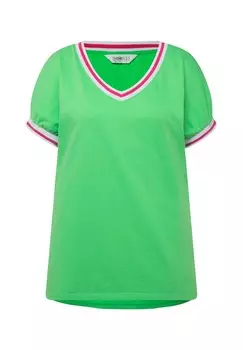 Базовая футболка V AUSSCHNITT STREIFEN BNDCHEN Angel of Style, зеленый