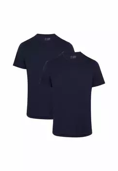 Базовая футболка V-NECK 2-PACK Danish Endurance, темно-синий