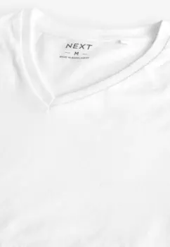Базовая футболка V-NECK 2 PACK, REGULAR FIT Next, белый