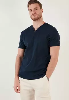 Базовая футболка V-NECK Buratti, темно-синий