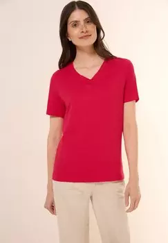 Базовая футболка V-NECK Cecil, металлик красный
