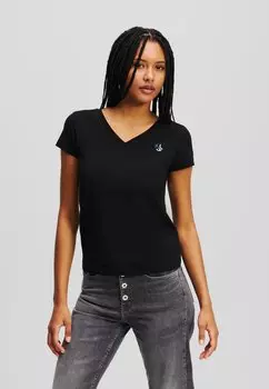 Базовая футболка V-NECK Karl Lagerfeld Jeans, черный