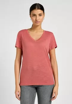 Базовая футболка V NECK Lee, светло-коричневый