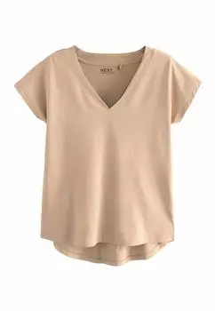 Базовая футболка V-NECK Next, бежевый