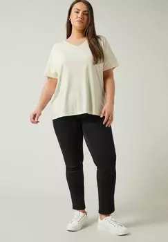 Базовая футболка V-NECK RICH Evans, молочный