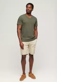 Базовая футболка V-NECK SLUB SHORT SLEEVE Superdry, зеленый