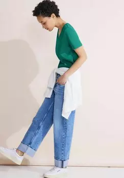 Базовая футболка V-NECK Street One, бирюзовый пестрый