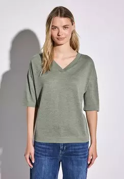 Базовая футболка V-NECK Street One, цвет Grn