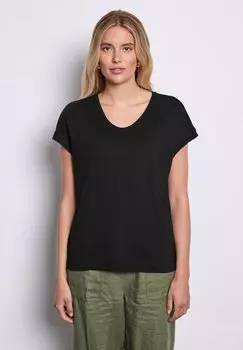 Базовая футболка V-NECK Street One Studio, черный