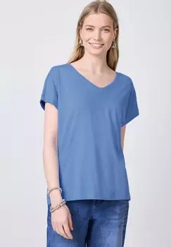 Базовая футболка V-NECK Street One Studio, светло-голубой