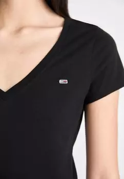 Базовая футболка V NECK TEE 2 PACK Tommy Jeans, черный