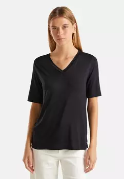 Базовая футболка V-NECK United Colors of Benetton, черный