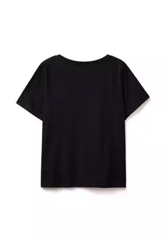 Базовая футболка V-NECK United Colors of Benetton, черный