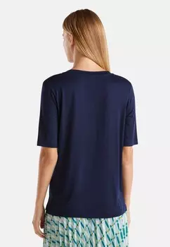 Базовая футболка V-NECK United Colors of Benetton, синий