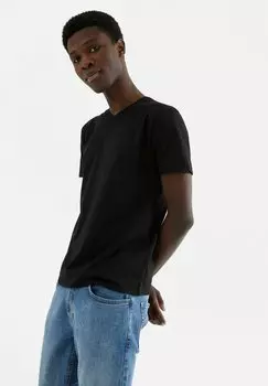 Базовая футболка V-RINGAD Kappahl, черный