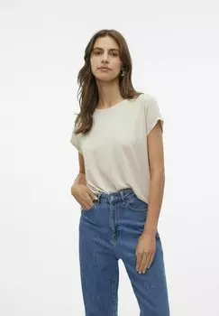 Базовая футболка Vero Moda, бежевый