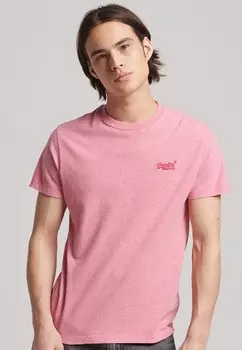Базовая футболка VINTAGE LOGO EMB Superdry, неон фуксия