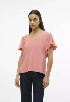 Базовая футболка VMALVA Vero Moda, розовый