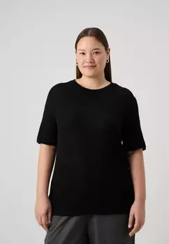 Базовая футболка VMCEDDIE 2/4 O NECK LONG Vero Moda, черный