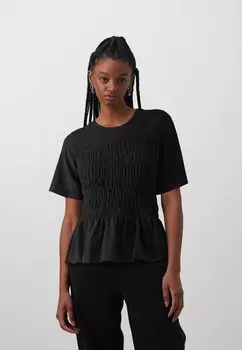 Базовая футболка VMGUNVOR SMOCK TOP Vero Moda, цвет black