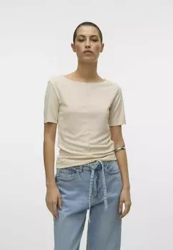 Базовая футболка VMMAGGIE Vero Moda, слоновая кость