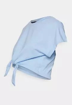Базовая футболка Vmmpanna Crop New Vero Moda, светло-голубая