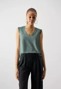 Базовая футболка Vmnanna Vero Moda, зеленый