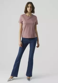 Базовая футболка VMPAULA Vero Moda, крапчатый светло-розовый