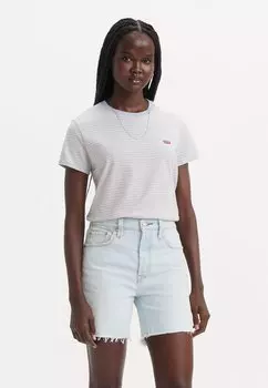 Базовая футболка в университетскую полоску «Кентукки синий» Perfect Levi's, светло-синий