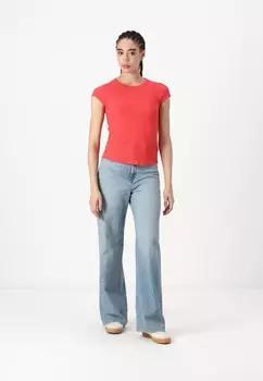 Базовая футболка WAFFLE BABY TEE American Eagle, красный