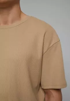 Базовая футболка Waffle Urban Classics, Unionbeige