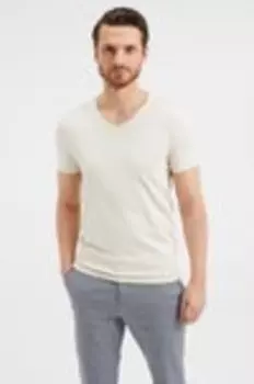 Базовая футболка We Fashion, бежевый