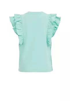 Базовая футболка WE Fashion, светло-голубой