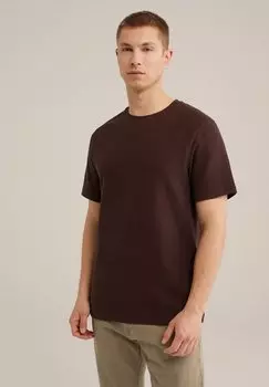Базовая футболка WE Fashion, темно-коричневый