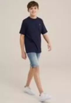 Базовая футболка We Fashion, темно-синий
