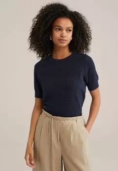 Базовая футболка WE Fashion, темно-синий