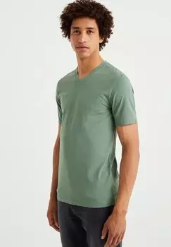Базовая футболка WE Fashion, зеленая