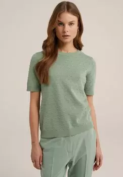 Базовая футболка WE Fashion, зеленая