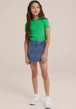 Базовая футболка WE Fashion, зеленая