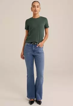 Базовая футболка WE Fashion, зеленый