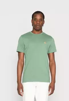 Базовая футболка WILDER NECK TEE CAMP Selected Homme, темно-зеленый