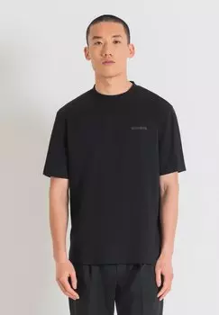 Базовая футболка With Embossed Matt Logo Antony Morato, черный