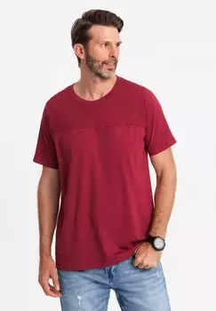 Базовая футболка WITH POCKET Ombre, темно-красный