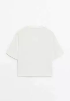 Базовая футболка With Short Sleeves Massimo Dutti, белая
